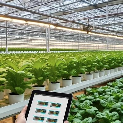 Buen vidrio de transmisión de luz Hidroponía de invernaderos 100.000 kg Peso bruto del paquete