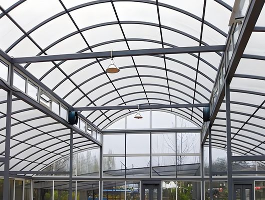 Acuacultura Estructura de acero Invernadero solar con colchoneta Persiana rodante y materiales