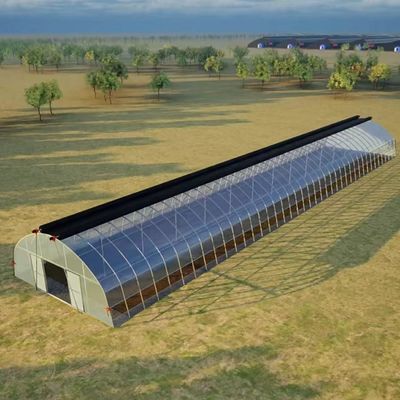 Sistema de cultivo hidropónico de invernadero con túnel de arco de múltiples tramos