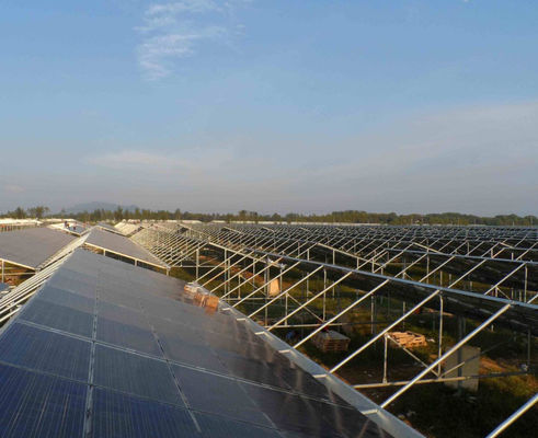 Materiales de construcción Estructura de acero Tipo de arco de múltiples tramos Invernaderos fotovoltaicos jx-SG-9