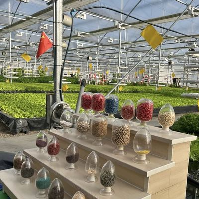 Invernadero de producción de vegetales Po Film con sistema de tuberías de agua y bajo costo de envío