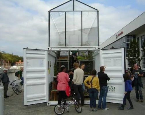 Método de cultivo hidropónico 40hq Contenedor Reefer para invernadero de vegetales de hoja