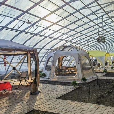 Plantación de flores Sistema de riego por goteo Invernadero de luz solar con solicitud personalizada