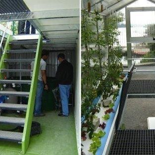 Invernadero de alta humedad de cultivo vertical Contenedor hidropónico para verduras