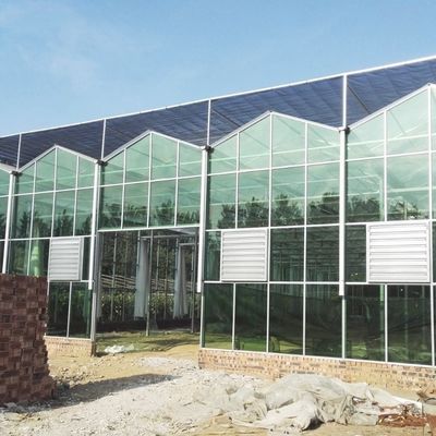 Invernadero de vidrio de techo hueco de varias franjas para el cultivo de flores US 20/m2 Muestras